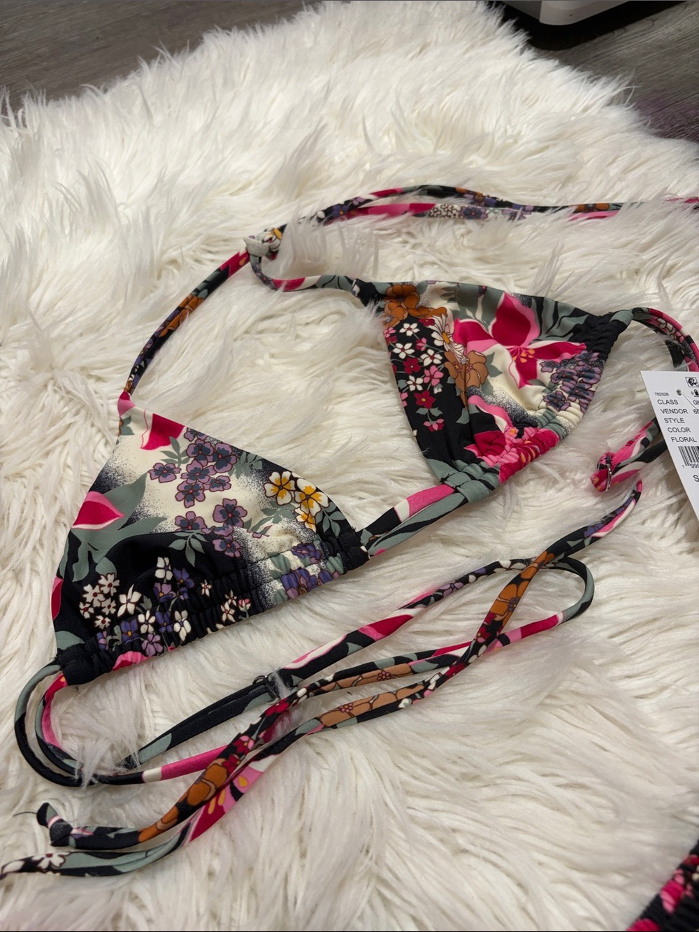 PacSun Pink Multi Floral Tie-Side Bikini - Picture 5 of 12
